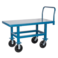 Elevated Platform Trucks, 48" L x 24" W, 2000 lbs. Capacity, Nylon Casters Equipex