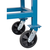 Elevated Platform Trucks, 48" L x 24" W, 2000 lbs. Capacity, Nylon Casters Equipex