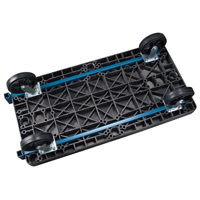 Chariots &agrave; plateforme en plastique, 48" lo x 24" la, 2000 lb cap, Roues Caoutchouc moul&eacute; Equipex