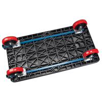 Chariots &agrave; plateforme en plastique, 48" lo x 24" la, 2500 lb cap, Roues Polyur&eacute;thane Equipex
