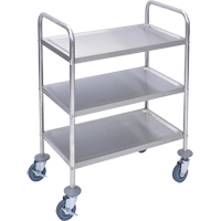 Shelf Cart, 3 Tiers, 16" W x 35" H x 26" D, 200 lbs. Capacity Equipex