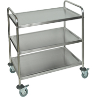 Shelf Cart, 3 Tiers, 21" W x 37" H x 23-1/2" D, 200 lbs. Capacity Equipex