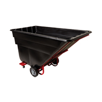 Chariot basculeur en acier, Poly&eacute;thyl&egrave;ne, 1-1/2 vg³, Capacit&eacute; de charge de 1200 lb Equipex