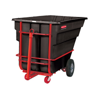Chariot basculeur en acier, Poly&eacute;thyl&egrave;ne, 1-1/2 vg³, Capacit&eacute; de charge de 2100 lb Equipex