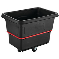 Heavy-Duty Utility Truck, Black Recycled Plastic, 26"/38-3/8" L x 26"/38-2/5" W x 28-1/4"/28-3-10" H, 8 cu. Ft. Volume, 700 lbs. Capacity Equipex
