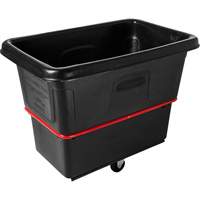 Heavy-Duty Utility Cube Truck, Black Recycled Plastic, 43-1/4" L x 28" W x 33-3/4" H, 12 cu. ft. Volume, 800 lbs. Capacity Equipex