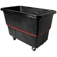 Heavy-Duty Utility Truck, Black Recycled Plastic, 59"/34-5/8" L x 34"/59-1/64" W x 42-1/16"/42-7/8" H, 27 cu. ft. Volume, 1200 lbs. Capacity Equipex