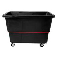 Heavy-Duty Utility Truck, Black Recycled Plastic, 59"/34-5/8" L x 34"/59-1/64" W x 42-1/16"/42-7/8" H, 27 cu. ft. Volume, 1200 lbs. Capacity Equipex