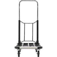 Chariot &agrave; plateforme repliable, Acier inoxydable, 300 lb, 28" lo x 16" la, Hauteur 33-1/2" Equipex