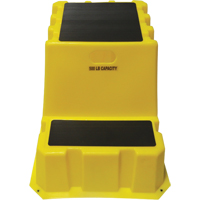 Escabeaux emboîtables industriels, 2 marches, 32-3/4" x 25-3/4" x Hauteur 20-1/2" Equipex