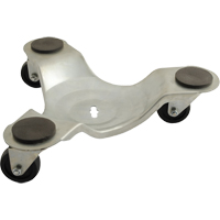 Socle roulant zingu&eacute; pour les pattes, Capacit&eacute; de 300 lb, Cadre en Acier, 2,75" h Equipex