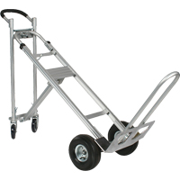 Three-Position Spartan III Convertible Hand Truck, Aluminum, 750 lbs. Capacity Equipex