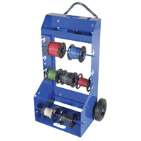 Chariot portatif pour mat&eacute;riaux bobin&eacute;s, Acier, 4 Montants, 29" la x 47-5/16" h x 21-7/8" p, Capacit&eacute; de 300 lb Equipex