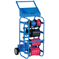 Chariot portatif pour mat&eacute;riaux bobin&eacute;s, Acier, 11 Montants, 19-1/2" la x 43-1/4" h x 17-1/2" p, Capacit&eacute; de 150 lb Equipex