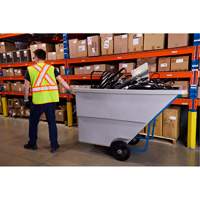 Chariot basculeur en acier, Poly&eacute;thyl&egrave;ne, 1,1 vg³, Capacit&eacute; de charge de 1250 lb Equipex