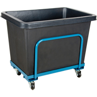 Tapered Wall Box Truck, Polyethylene, 37" L x 26" W x 30" H, 9 cu. ft. Volume, 800 lbs. Capacity Equipex
