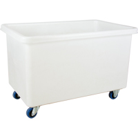 Chariot-caisse &agrave; parois droites, Poly&eacute;thyl&egrave;ne blanc, 46" lo x 28" la x 31" h, Volume 14 pi³, Capacit&eacute; 600 lb Equipex