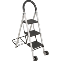 Step Stool Ladder, 3 Steps, 20" x 18" x 38-1/2" High Equipex