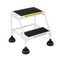 &eacute;chelles Stop-Step, 2 marches, Largeur de la marche 16", Hauteur de la plateforme 18-9/16", Acier Equipex