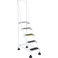 &eacute;chelles Stop-Step pour travaux l&eacute;gers, 5 marches, Largeur de la marche 16", Hauteur de la plateforme 47-11/16", Acier Equipex