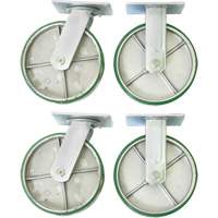 Jeu de roulettes de 8" pour chariots &agrave; plateforme Equipex