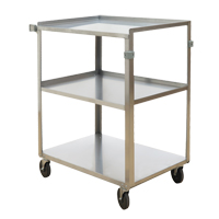 Chariots &agrave; tablette, 3 Tiers, 18" la x 32" h x 27-3/8" p, Capacit&eacute; 500 lb Equipex
