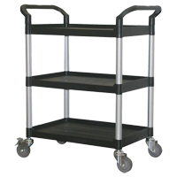 Utility Cart, 3 Tiers, 33-1/2" x 39-3/8" x 19", 300 lbs Capacity Equipex