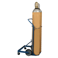 Chariot professionnel CC-2 pour deux bouteilles de gaz, Roues Caoutchouc moul&eacute;, Base de 16-7/8" la x 7-1/4" lo, 500 lb Equipex