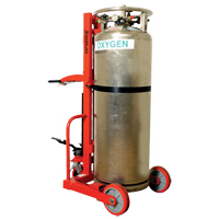 Grand chariot hydraulique HLCC pour bouteille de gaz liquide, Roues Polyur&eacute;thane, Base de 20" la x 20" p, 1000 lb Equipex
