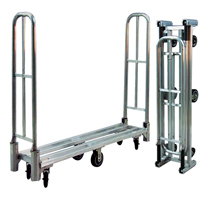 Aluminum U-Boat Folding Utility Cart, 16" W x 60" L, 1500 lbs. Cap., Polyurethane Wheels Equipex
