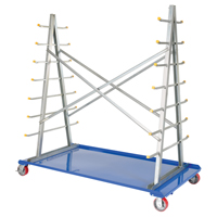 Chariot &agrave; cadre en A pour barres et tuyaux, Acier, 36-3/4" la x 73-3/4" p x 72-1/2" h, Capacit&eacute; de 2000 lb Equipex