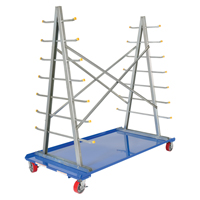 Chariot &agrave; cadre en A pour barres et tuyaux, Acier, 36-3/4" la x 73-3/4" p x 72-1/2" h, Capacit&eacute; de 2000 lb Equipex