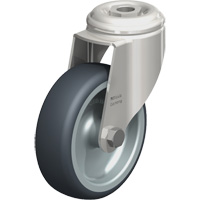 Stainless Steel Thermoplastic Elastomer Caster, Swivel, 4" (102 mm) Dia., 240 lbs. (108 kg.) Capacity Equipex