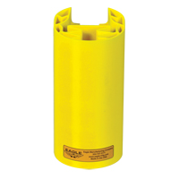 Butoir en poly pour rayonnage, 5" la x 6" lo x 8" h, Jaune Equipex