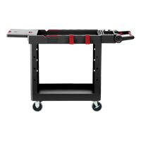 Chariot utilitaire robuste et polyvalent, 2 tiers, 17-3/4" x 36" x 46-1/5", Capacit&eacute; 500 lb Equipex