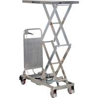 Manual Hydraulic Scissor Lift Table, 27-1/2" L x 17-3/4" W, Partial Stainless Steel, 220 lbs. Capacity Equipex