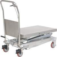 Manual Hydraulic Scissor Lift Table, 35-1/2" L x 20" W, Partial Stainless Steel, 800 lbs. Capacity Equipex