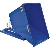 Self-Dumping Hopper, Steel, 1 cu.yd., Blue Equipex