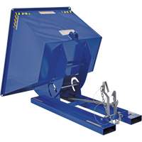 Self-Dumping Hopper, Steel, 1 cu.yd., Blue Equipex