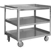 Chariot avec tablettes de calibre industriel, 3 Tiers, 24-1/8" la x 35" h x 42" p, Capacit&eacute; 1200 lb Equipex