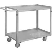 Chariot avec tablettes de calibre industriel, 2 Tiers, 16-3/4" la x 34" h x 36-7/16" p, Capacit&eacute; 600 lb Equipex