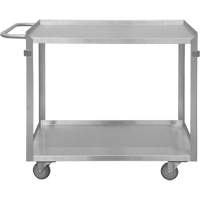 Chariot avec tablettes de calibre industriel, 2 Tiers, 22-1/2" la x 34" h x 42-7/16" p, Capacit&eacute; 600 lb Equipex