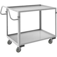 Chariot avec tablettes de calibre industriel, 2 Tiers, 22-1/2" la x 36-1/2" h x 42-7/16" p, Capacit&eacute; 600 lb Equipex