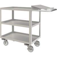 Chariot de pr&eacute;paration de commande de calibre industriel, 39" h x 18-1/8" la x 45" p, 3 Tablettes, Capacit&eacute; 1200 lb Equipex