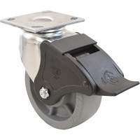 Emaxx Caster, Swivel with Brake, 4" (101.6 mm), Envirothane, 1000 lbs. (453.6 kg.) Equipex