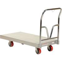 Aluminum Sheet Deck Platform Truck, 24" W x 48" L, 3600 lbs. Cap., Polyurethane Wheels Equipex