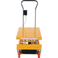 DC Powered Hydraulic Scissor Lift Elevating Cart, Steel, 39-3/4" L x 20-1/2" W, 1000 lbs. Capacity Equipex