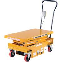DC Powered Hydraulic Scissor Lift Elevating Cart, Steel, 39-3/4" L x 20-1/2" W, 1000 lbs. Capacity Equipex