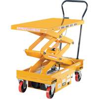 DC Powered Hydraulic Scissor Lift Elevating Cart, Steel, 39-3/4" L x 20-1/2" W, 1000 lbs. Capacity Equipex