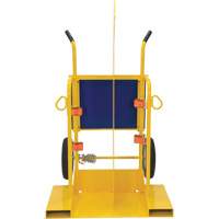 Chariot pour chalumeau et bouteille &agrave; gaz, Roues Rempli de mousse, Base de 24" la x 19-1/2" lo, 500 lb Equipex